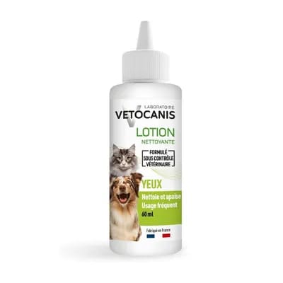 60ml Vetocanis nettoyant oculaire pour chiens et chats