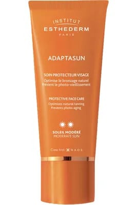 Crème bronzage visage Adaptasun - Soleil modéré                                - Institut Esthederm