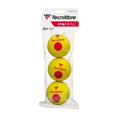 Lot de 3 balles de tennis enfant Tecnifibre My ball