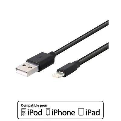 Câble Edenwood 2,5m Noir Lightning