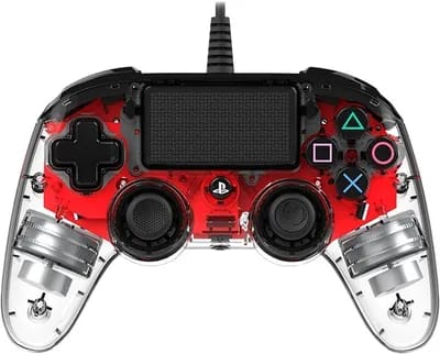 Manette Filaire Nacon Lumineuse Rouge Pour Playstation 4