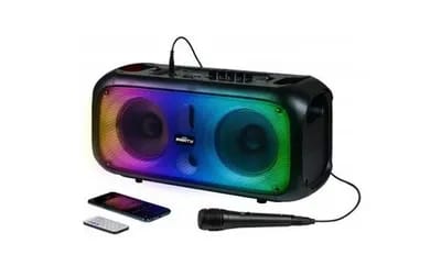PARTY Enceinte Bluetooth 200W Effets Lumineux et Micro Filaire et Télécommande N