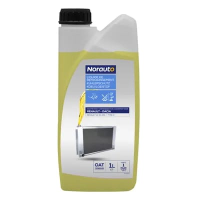 Liquide De Refroidissement Jaune -25°c Norauto 1 L