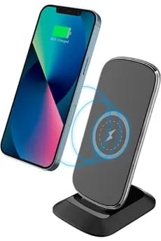 Chargeur pour téléphone mobile Bbc Chargeur induction Stand 15W + Chargeur secteur 20W Recycle Noir