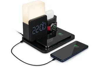 Base de charge induction 3 en 1 + Reveil + Lampe