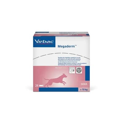 Virbac Megaderm - 28 x 8 mL, pour les chiens de plus de 10 kg