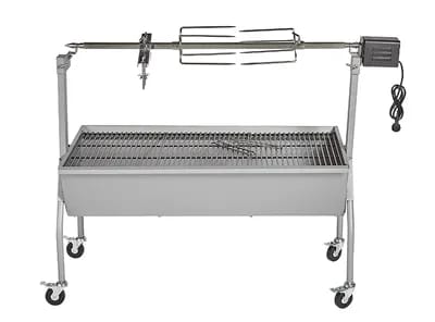 Barbecue Charbon Silver Style Tournebroche Xxl