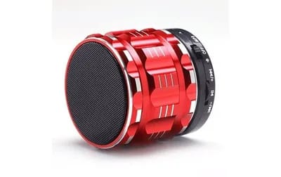 Mini Enceinte Bluetooth Portable Micro Carte SD Fonction Kit Mains Libres Rouge