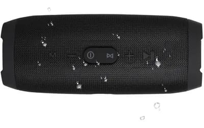 Enceinte Waterproof Bluetooth Autonomie 20H Mains-Libres AUX TF Power Bank Noir