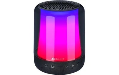 Enceinte Bluetooth Portable Noire Avec Lumière RGB - Son Surround 360° - Autonom