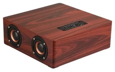 Enceinte Bluetooth Bois Puissante Autonomie Élevée Son Parfait Rouge YONIS