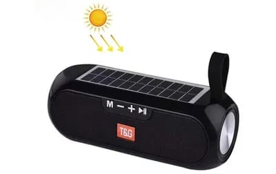 Enceinte Bluetooth Solaire Étanche Super Bass Avec FM USB AUX Rouge YONIS