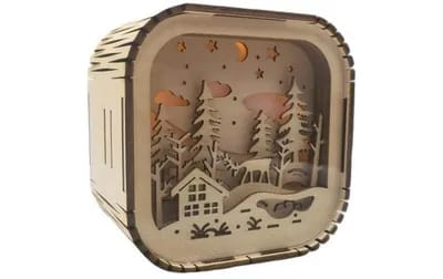 Enceinte Bluetooth Bois Ambiance Lumineuse Son Cristallin Compacte YONIS