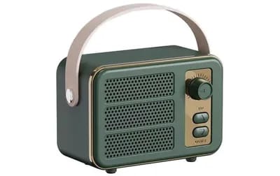 Mini Enceinte Bluetooth Verte Portable Son Stéréo HIFI Micro Intégré Réglage Vol