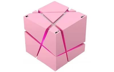 Mini Enceinte Bluetooth Rose, Design Rubik's Cube, Contrôle Vocal Intelligent, L