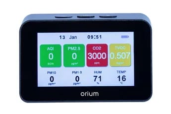 Moniteur d'air Orium Mesureur de qualité de l'air intérieur Quaelis 34