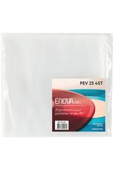Accessoire platine vinyle Enova Hifi Lot de 25 pochettes pour disques vinyle 45 tours PEV 25 45T