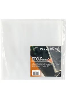 Accessoire platine vinyle Enova Hifi Lot de 25 pochettes haute qualite pour disques vinyle 45 tours PEV 25 HC 45T
