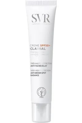 Crème visage éclat & anti-taches SPF50+ très haute protection solaire Clairial                                - SVR