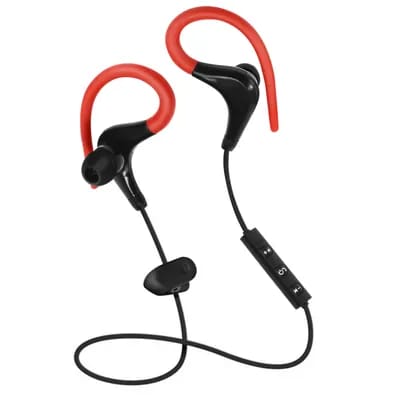 Ecouteurs Sport Bluetooth Casque Télécommande + Micro Intégrés Rouge