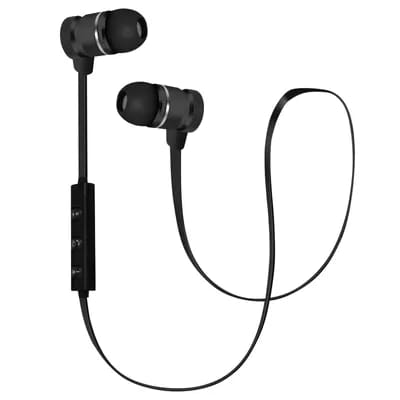 Écouteurs Intra-auriculaires Bluetooth Magnétiques Télécommande Et Micro Noir