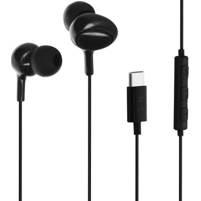 Écouteurs Filaires Usb-c Son Stéréo De Qualité Télécommande Microphone Noir