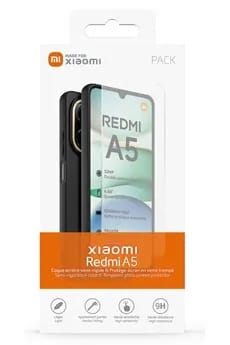 Pack TPU et verre trempe pour Redmi A5 Noir
