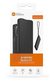 Folio noir + Dragonne pour Redmi A5