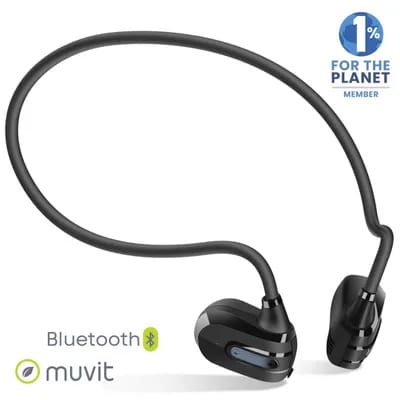 Muvit Écouteurs Bluetooth Sport À Conduction Aérienne Micro Intégré Noir