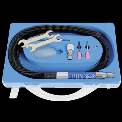 Coffret meuleuse droite pneumatique et accessoires