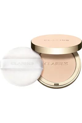 Poudre compacte matifiante infusée au lait de pêcher Ever Matte Compact Powder - 01 – Very light                                - Clarins
