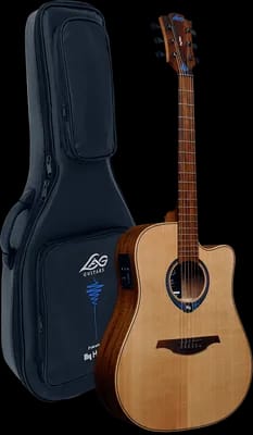 Lâg Tramontane Hyvibe 10 - Guitare Folk Électroacoustique - Dreadnought - Naturel
