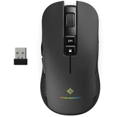 Souris Gaming Optique Rgb Sans-fil Nova Gaming - Lynx - Noir
