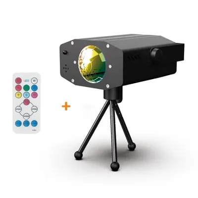 Spot Lumineux 3-en-1 Led Rgb Disco Avec Télécommande Et Trépied R-music
