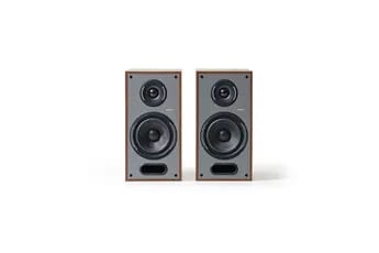 Enceinte bibliothèque Elipson Horus 6B Noyer - Gris Fonce vendues par paire