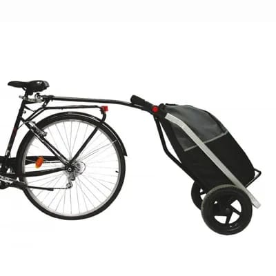 Remorque de vélo chassis alu avec roues fixation tige de selle P2R shopping trailer 12" 20 Kg