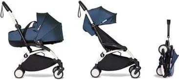 Poussette YOYO2 nacelle et 6+  cadre blanc