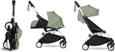 Poussette YOYO² 0+ 6+ Olive - cadre blanc