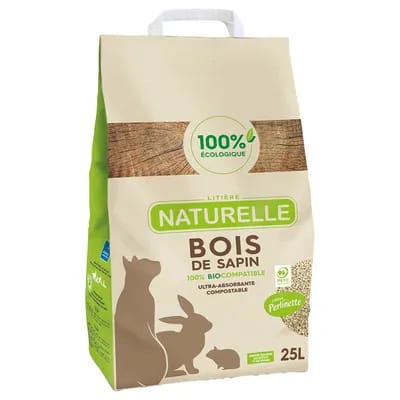 Litière Perlinette Bois de Sapin pour chat