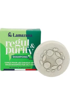 Shampoing solide cheveux gras Regul & Purify                                - Lamazuna