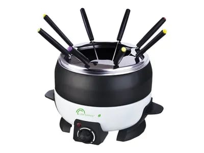Little Balance Collection Hiver Happy Fondue 8 - Fondue - 2 litres - 800 Watt - blanc et noir