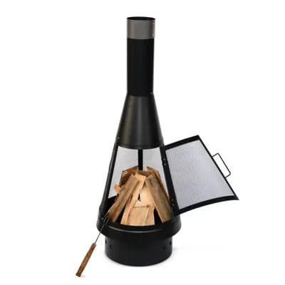 Brasero  - Lipari Noir - Chauffage Extérieur. Feu De Bois. Brasier