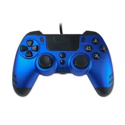 Steelplay Slimpack - Manette Filaire (câble De 3m), Compatible Ps4/ps3/pc, Double Retour De Vibration, 4 Palettes Arrière Programmables, Ergonomique