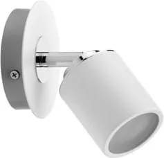 Spot patère Tube blanc & chromé max 1 x 10W