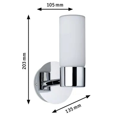 Paulmann Eleon applique IP44 chromé/opale 1 lampe