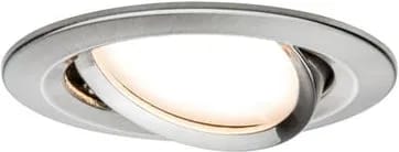 Spot rond encastrable orientable LED Coin Nova acier brossé 6,5W