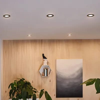 Paulmann Nova Coin 3xSet rond inclinable noir
