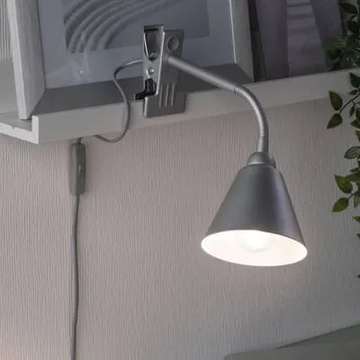 Paulmann Vitis lampe à pince, gris