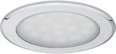 Kit de 2 spots LED de meuble à encastrer rond chrome 2 x 2,5W