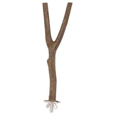 Perchoir en forme de Y en bois naturel S Trixie - L 20 cm, 1,5 cm de diamètre